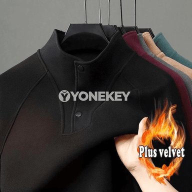 Erkekler üçin ýyly, ýumşak boýunly uzyn ýeňli penjek köýnek