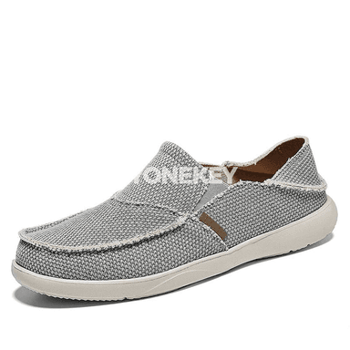 Kanvas erkek loafer aýakgaplar, ýeňil we rahat gündelik slip-on