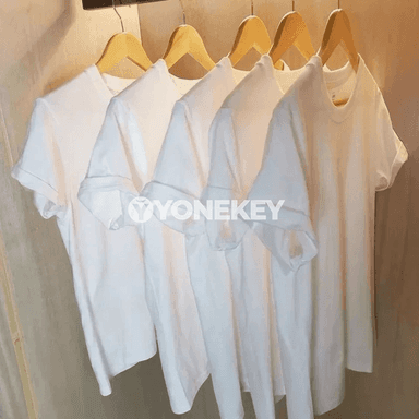 2 sany arassa pagta erkek-zenan ýeňil futbolka toplumy, ak