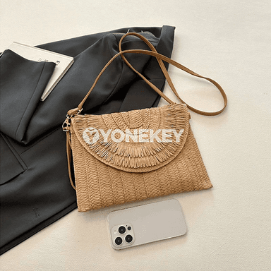 Tomus üçin käsedirilen gamyş clutch sumka, ýeňil egin sumkasy