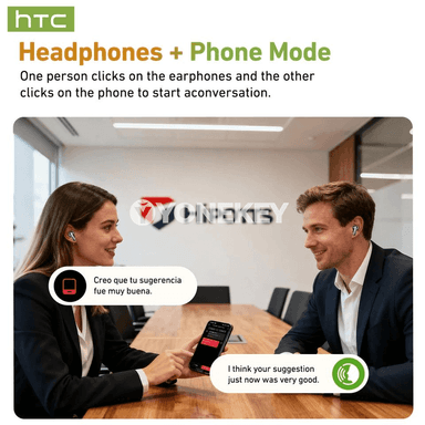HTC NE48 Bluetooth 6.0 AI terjimeçi gulakly, 134 dil