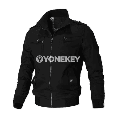 Erkekler üçin ýeňil ýazky-küzki kurtka, zipli, gündelik stil