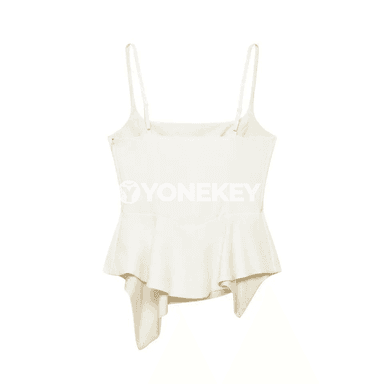 Aýal-gyzlar üçin ak ýeňsiz peplum top