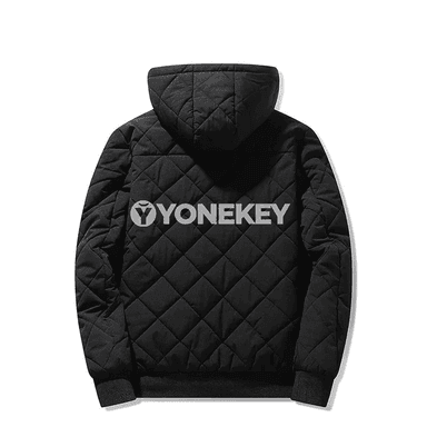 Erkekler üçin kapýuşonly güýz-gyş ýyly penjek, 5XL çenli