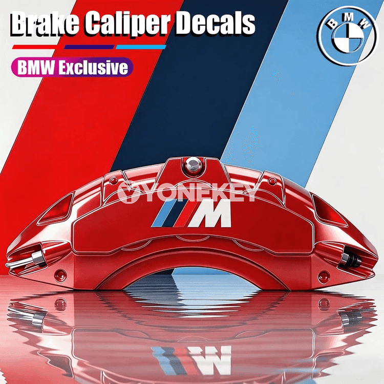 BMW üçin tormoz supporty stikeri, 6 bölek, suw geçirmeýän vinyl