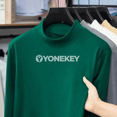 Erkekler üçin ýokary boýunly velýur uzyn ýeňli köýnek, rahat gündelik stil