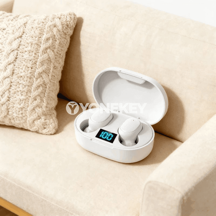 E6S simsiz Bluetooth gulaklylygy, mikrofonly, ses azaldyşly