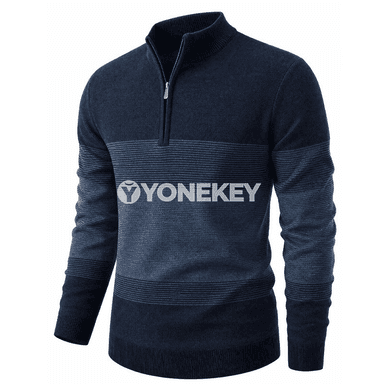 Erkekler üçin zip boýunly gündelik switer, S-XXL