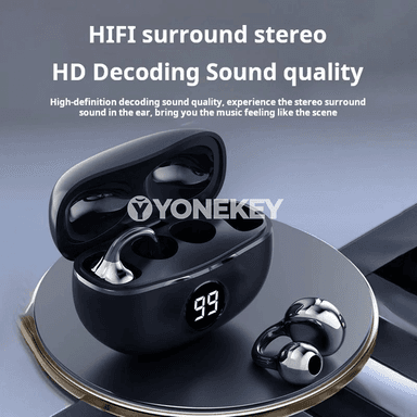 Bluetooth simsiz sport nauşnikler, LED displeýli, mikrofonly