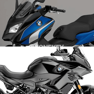 BMW üçin 2 bölekli metal emblema stikeri, 25–65 mm