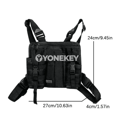 Erkekler üçin köp bölümleri bolan taktiki chest bag, nylon sumka
