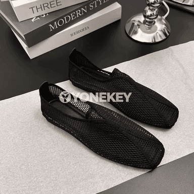 Zenanlar üçin ýeňil mesh sandallar, kwadrat burunly tomus köwşi