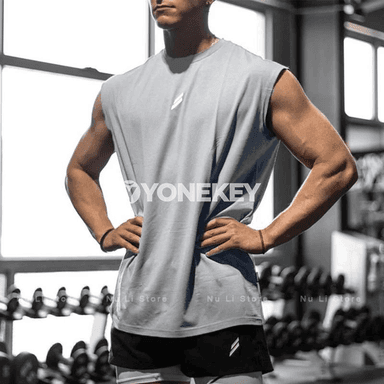Erkekler üçin sport maýkasy, ýeňil mesh, çalt gurýar