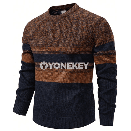 Erkekler üçin 1/4 zip ýyly switer, güýz-gyş üçin rahat model