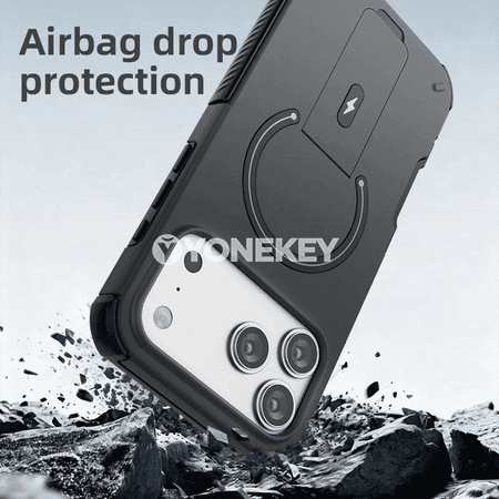 iPhone üçin luks magnitli berk gaby, bukulýan stendli