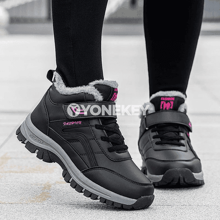 Zenanlar üçin ýyly, suw geçirmeýän ankle botinkalar, platformaly