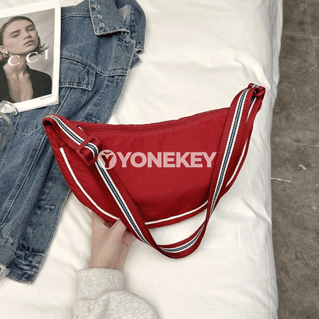 Zenanlar üçin kiçi nylon egin sumkasy, klassyka stilinde