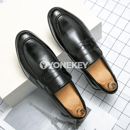 Erkekler üçin klassik slip-on köwüşler, ofis we toý üçin