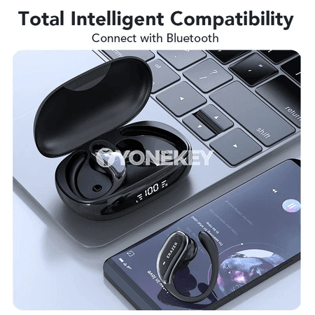 Erazer XT80 simsiz Bluetooth nauşnikler, suw geçirmeýän sport görnüşi