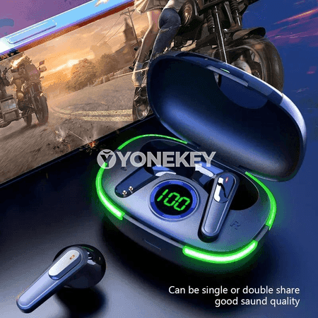 TWS Pro80 simsiz Bluetooth 5.3 nauşnikler, LED displeýli