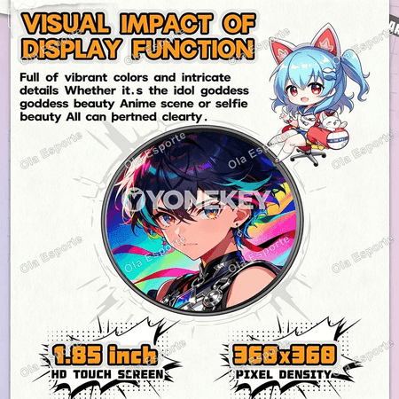 Anime elektron belgili akylly displeý pin, LED ekranly sowgat