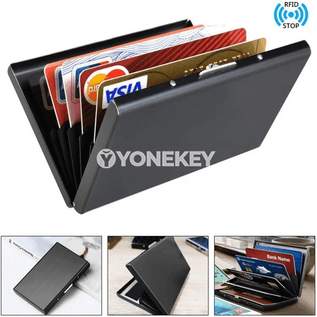 1 sany alýumin kartoçka saklaýjy, RFID goragly inçe metal gap