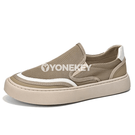 Erkekler üçin mesh sport aýakgaby, ýeňil we dem alýan slip-on