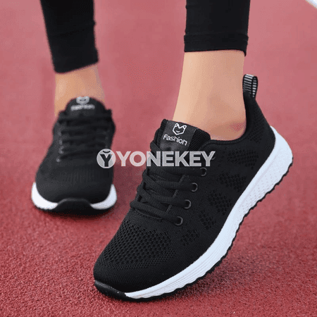Zenanlar üçin ýeňil sport kedleri, platformaly, dem alýan