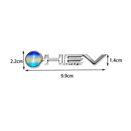 Toyota üçin metal HEV emblemasy, 3D bezeg stikeri