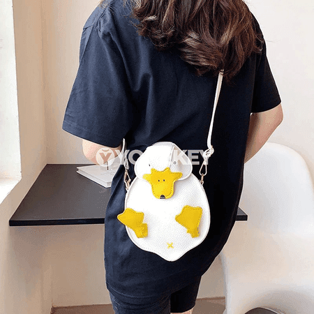 Mini ördek görnüşli 3D krossbodi sumka, PU deri