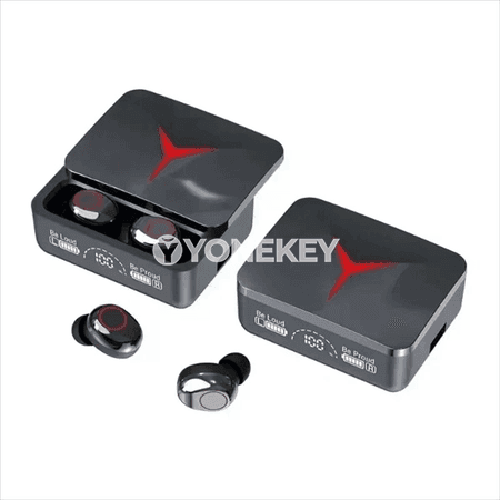 TWS simsiz Bluetooth naushniklar, sport we oyun üçin, mic bilen