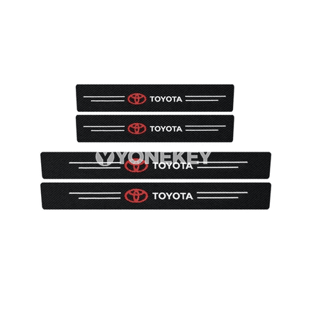 Toyota üçin karbon görnüşli gapy bosagasy stikeri, 4/5/8/9 bölek