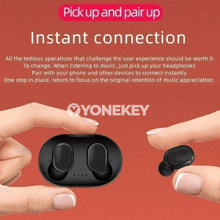 A6S simsiz Bluetooth nauşnik, mikrofonly sport earbuds