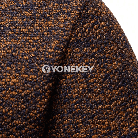 Erkekler üçin 1/4 zip ýyly switer, güýz-gyş üçin rahat model