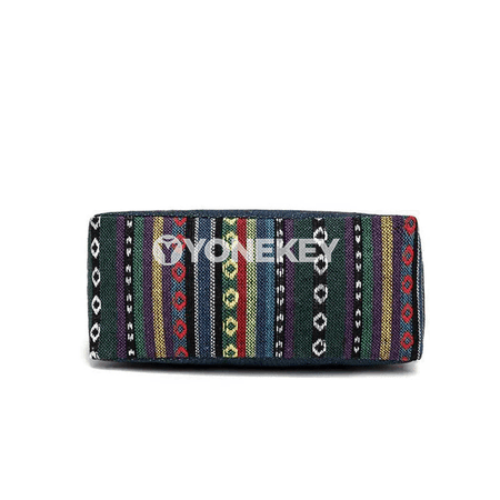 Zenanlar üçin etnik stil egin sumkasy, nagyşly kanwas tote