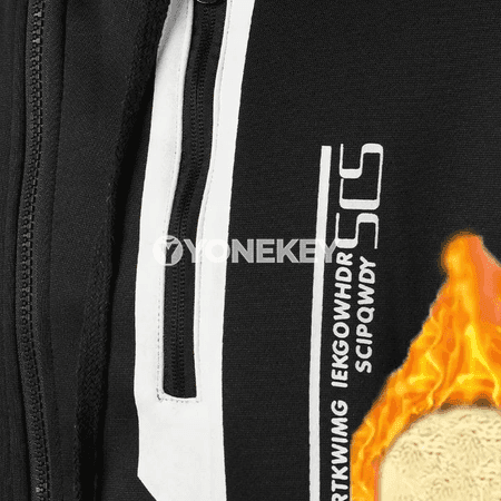 Erkekler üçin gyş ýumşak fleece zipli kapýuşonly kurtka
