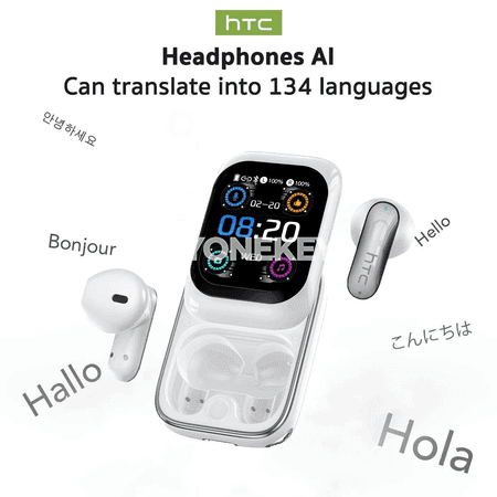 HTC NE48 Bluetooth 6.0 AI terjimeçi gulakly, 134 dil