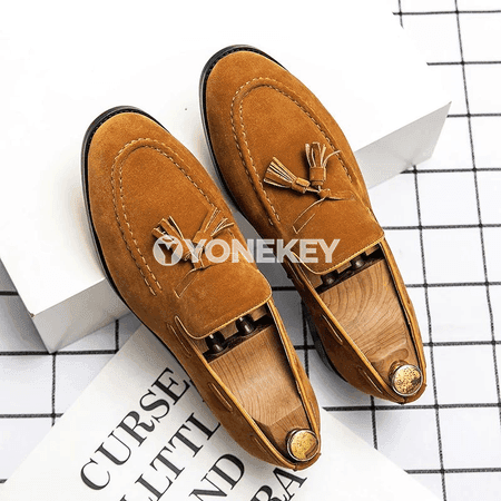 Erkekler üçin klassik loafer köwüşleri, ýeňil we rahat, uly ölçegler 48-e çenli