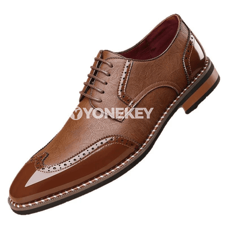 Erkekler üçin deri klassika köwüşleri, iş we gündelik stil