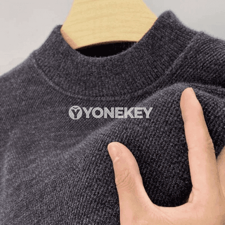 Erkekler üçin ýyly fleesli switer, ýarym boýunly, güýz gyş üçin
