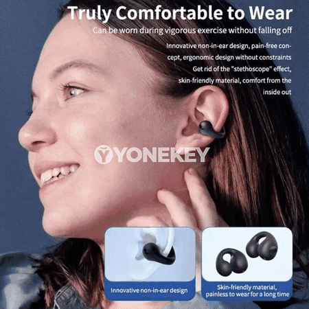 T75 simsiz bone conduction Bluetooth nauşnikler, sport üçin