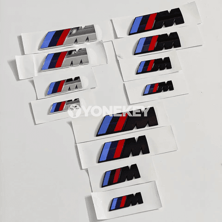 BMW M logolu awto stikeri 45-90 mm, 2-1 bölek metal nyşan