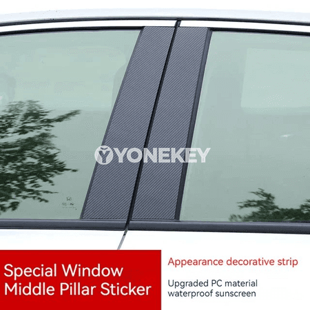 Toyota Camry 2018-2022 üçin uglerod bezegli penjire sütüni örtükleri