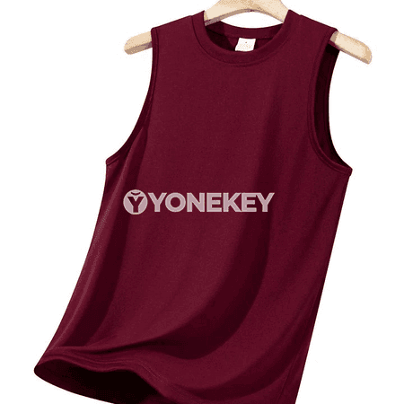 Erkekler üçin ýeňil sport tank-top, dem alýan maýka