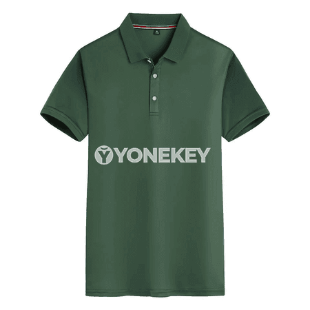Erkekler üçin ýazky polo futbolka, gysga ýeňli, uly ölçegler