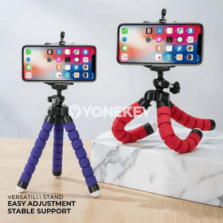 Telefon üçin uniwersal egilýän oktopus tripod saklaýjy