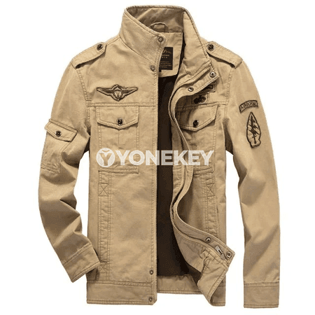 Erkekler üçin harby stil ýeňil kurtka, ýaz-güýz üçin, M-6XL