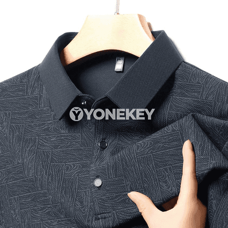 Erkekler üçin ýaz polo köýnek, uzyn ýeňli, çaply, rahat gündelik stil