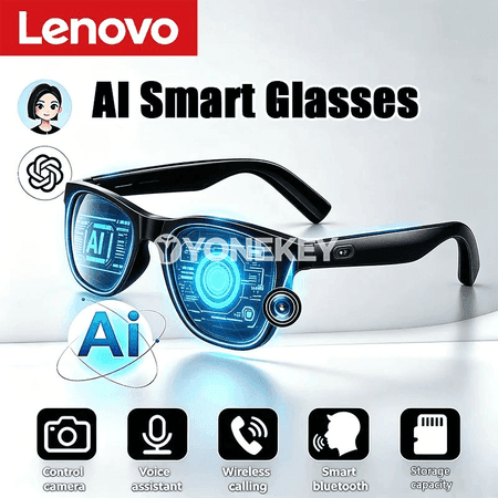 Lenovo akylly äýnekler: ses kömekçisi, aýdym-saz, Bluetooth jaň