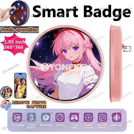 Anime elektron belgili akylly displeý pin, LED ekranly sowgat